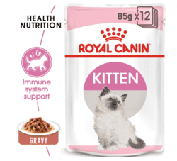 Royal Canin Kitten Instinctive bidder i sovs 12 stk vådfoder til killing 4–12 måneder