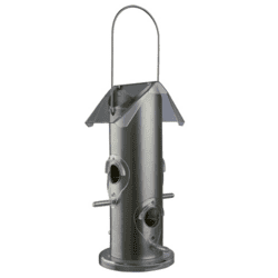 Foderdispenser, 14×25×14 cm, sølv