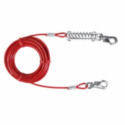 Wire for ground spike with shock-absorbing spring
