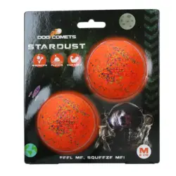 Dog Comets Stardust Bold – Orange (Str. M, 2-pak)