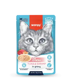 Wanpy Cat Stew – Tuna & Shrimp in Gravy 70 g