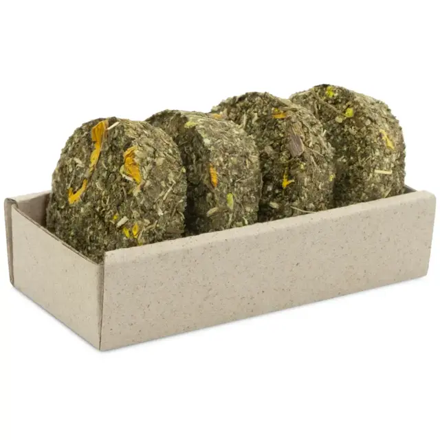JR Farm Grainless Mælkebøtte & Solsikke Urteruller 70 g | Kornfri snack til kanin og gnavere