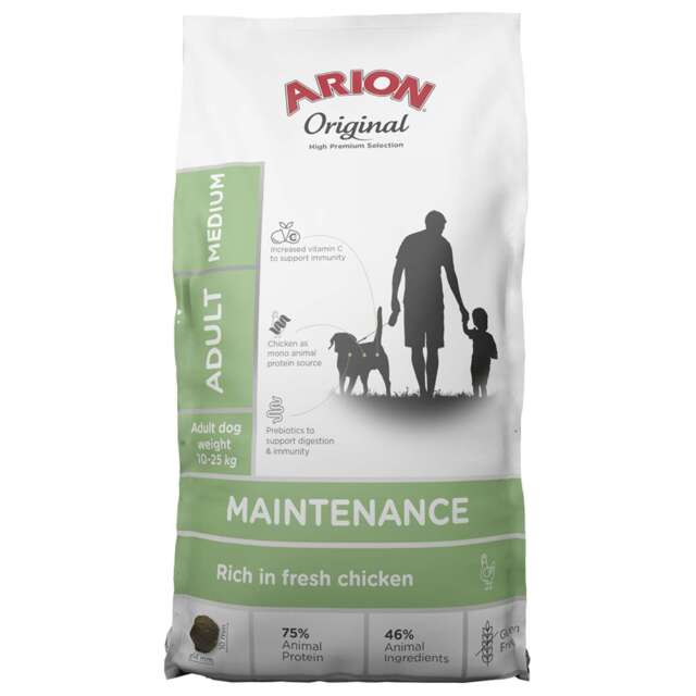 Arion Adult Medium Breed – Chicken & Rice 12 kg