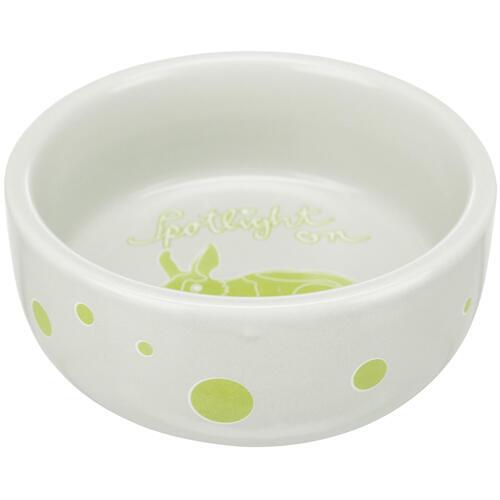 Rabbit food bowl with motif