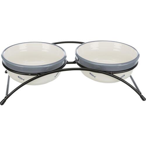 Eat on Feet cat bowl set