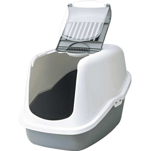Nestor cat toilet - white/grey, 56 x 39 x 38.5 cm