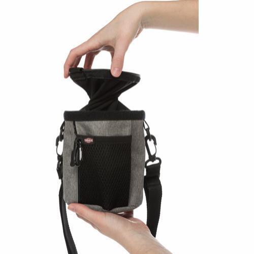 Trixie treat bag with shoulder strap and fastening clip