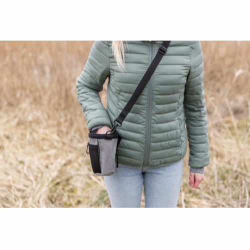 Trixie treat bag with shoulder strap and fastening clip