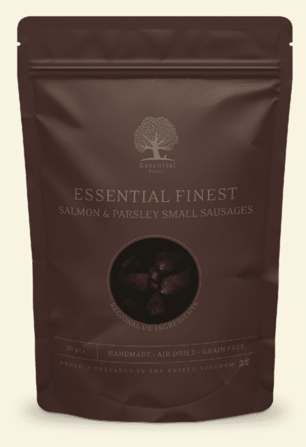 ESSENTIAL FINEST SALMON & PARSLEY SMALL SAUSAGES 20 pcs