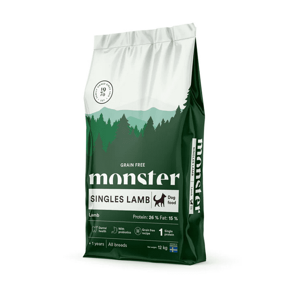 Monster Grain Free Singles Lamb 12 kg (UDSOLGT)