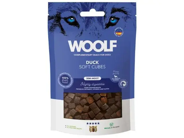 Woolf Soft Cubes Duck 100g (LEVERING UVIST)