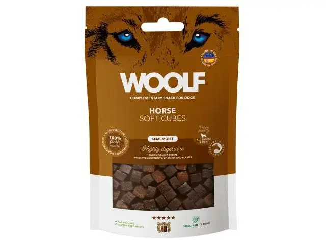 Woolf Soft Cubes Horse 100g  (LEVERING UVIST)