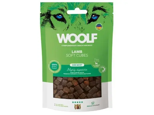 Woolf Soft Cubes Lamb 100g  (LEVERING UVIST)