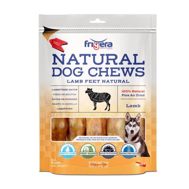 Frigera Natural Dog Chews Lammefødder 5 stk