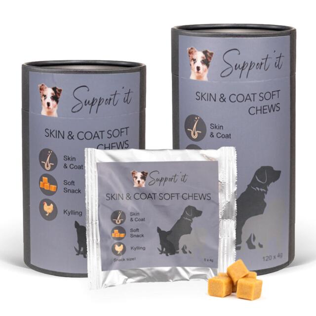 Support'it Skin & Coat Soft Chews 120 stk (LEVERING UVIST)
