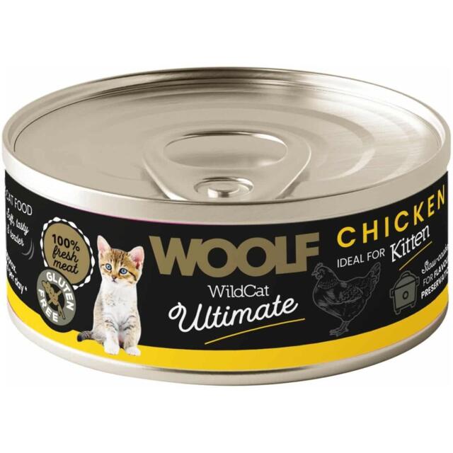 Woolf WildCat Ultimate Vådfoder Kitten Chicken, 85g