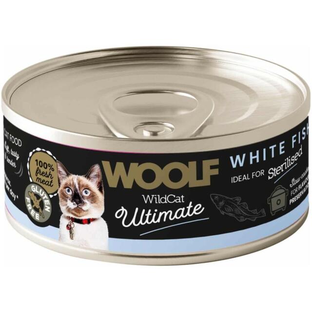 Woolf WildCat Ultimate Vådfoder White Fish, 85g
