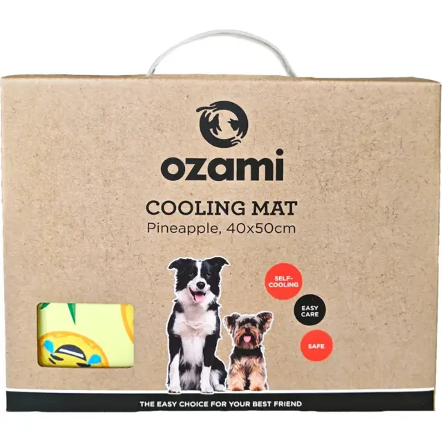 Ozami Cooling Mat Pineapple 40x50 cm – Kølemåtte til hunde med smart ananasdesign