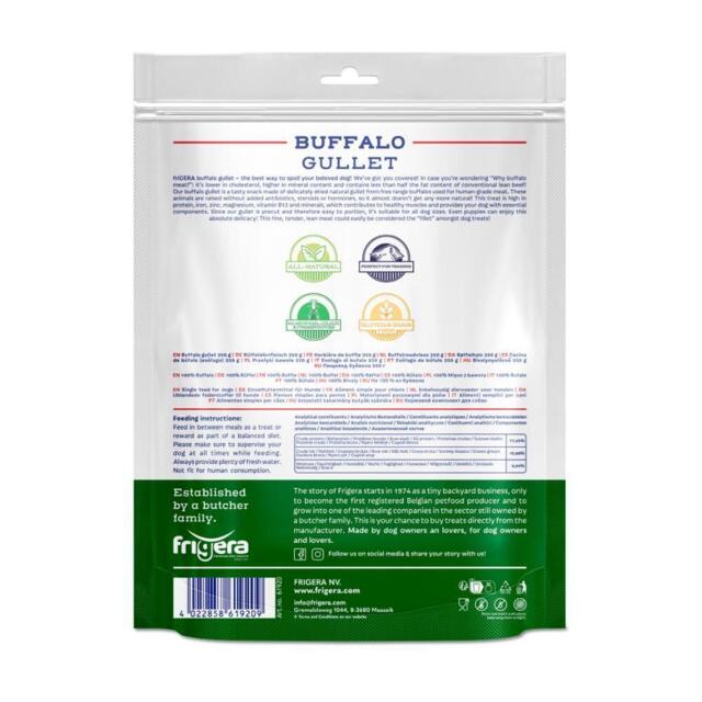 Frigera Natural Dog Chews Bøffel Spiserør 250g