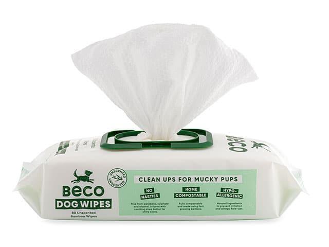 Beco Bamboo vådservietter uden duft – 80 stk. Komposterbare vådservietter til hund og kat