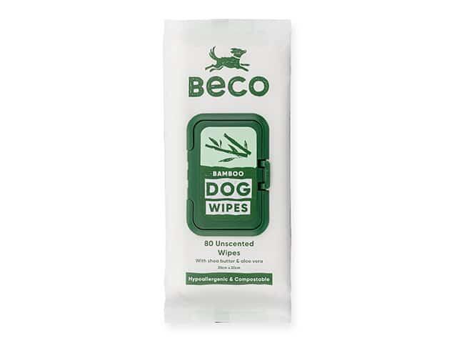 Beco Bamboo vådservietter uden duft – 80 stk. Komposterbare vådservietter til hund og kat