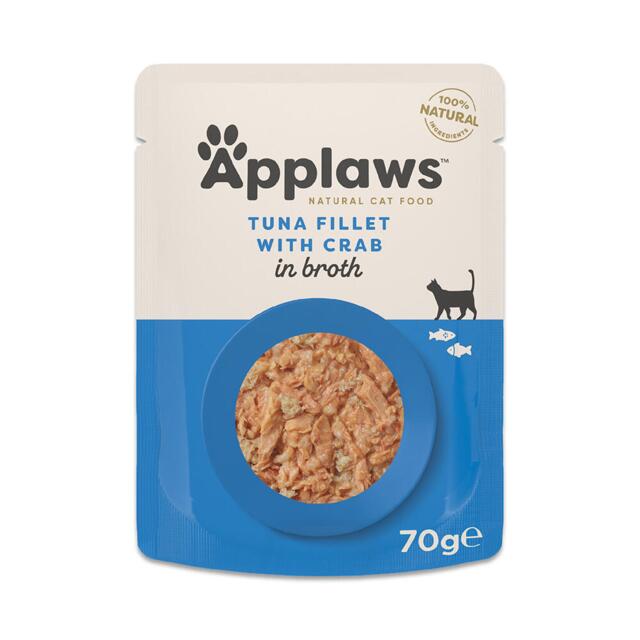 Applaws Cat Pouch - Tuna Fillet with Crab in Broth 70g
