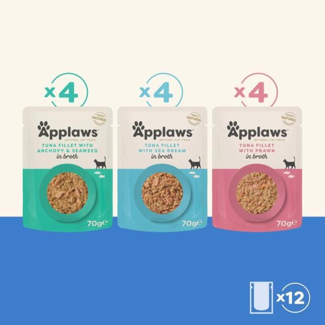 Applaws Cat Pouch – Fish Broth Selection 12x70g