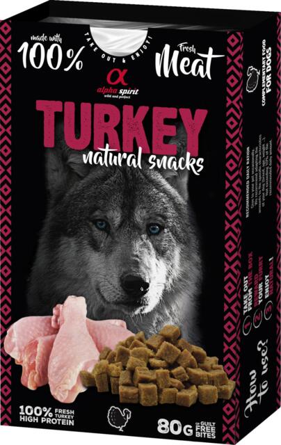 Alpha Spirit Naturals Turkey hundesnacks (UDSOLGT)