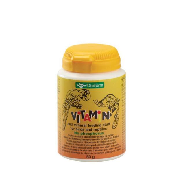 Vitaminer og mineraler uden fosfor – til fugle 50 g