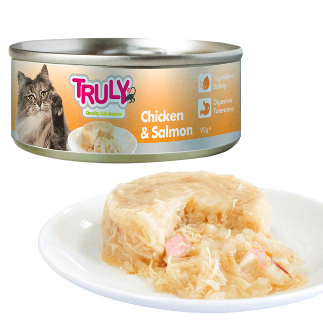 Truly Cat Vådfoder – Kylling & Laks 95 g