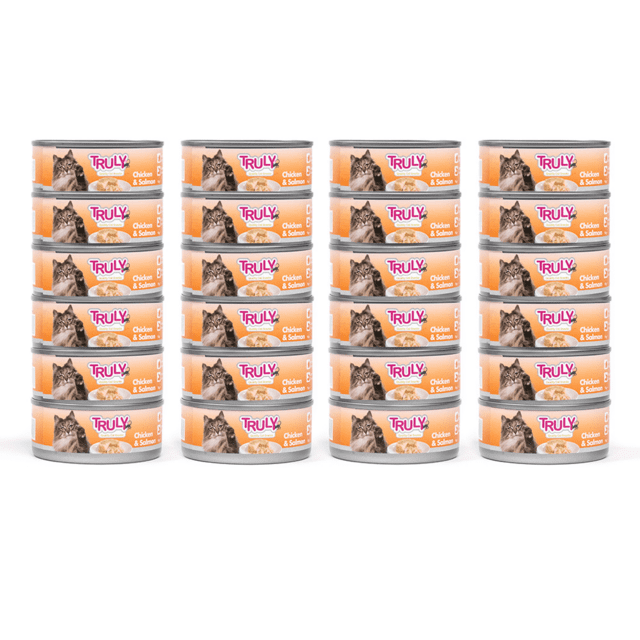 24 x Truly Cat Vådfoder – Kylling & Laks 95 g