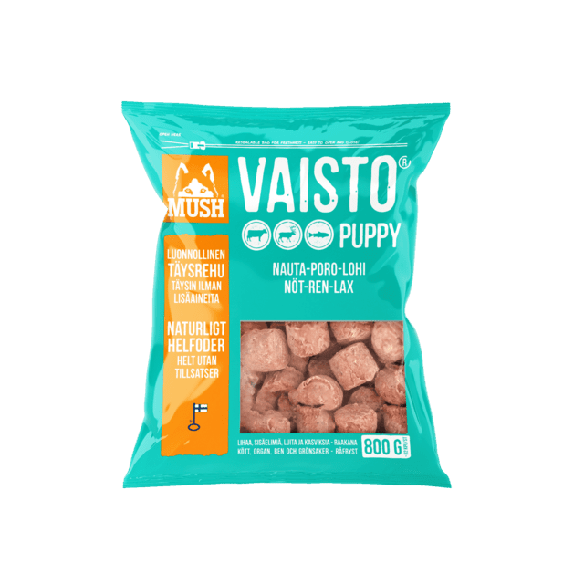 MUSH Vaisto Puppy® Isblå (okse, rensdyr, laks)