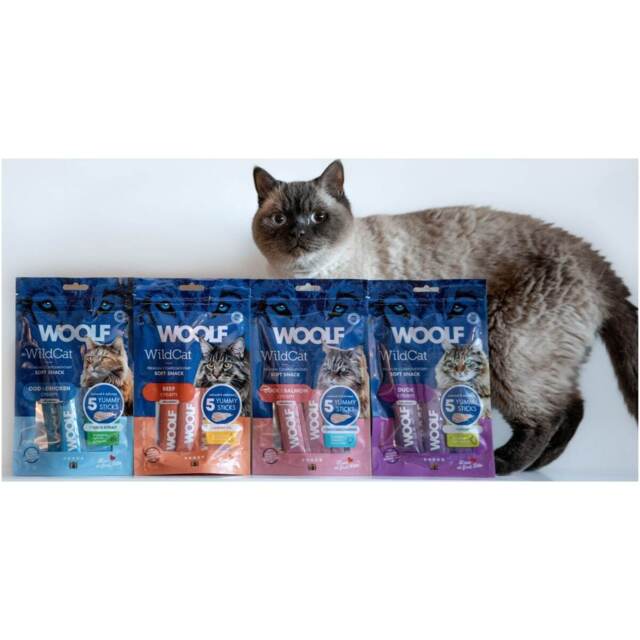 Woolf Wildcat Cream 5 stk, Cod & Chicken + Yucca-ekstrakt (LEVERING UVIST)