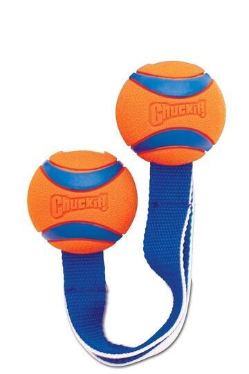 Chuckit Ultra DUO Tug – To Bolde med Trækreb (Medium)