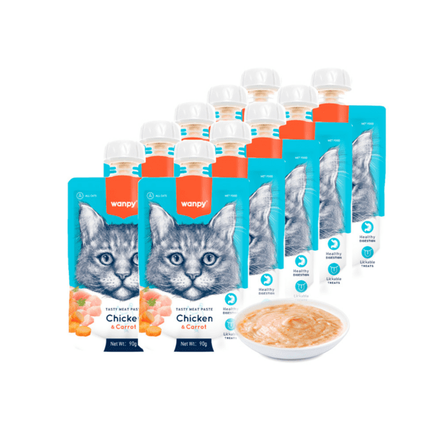 Wanpy Cat Tasty Meat Paste - Chicken & Carrot 90g