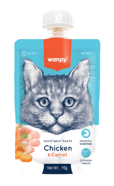 Wanpy Cat Tasty Meat Paste - Chicken & Carrot 90g
