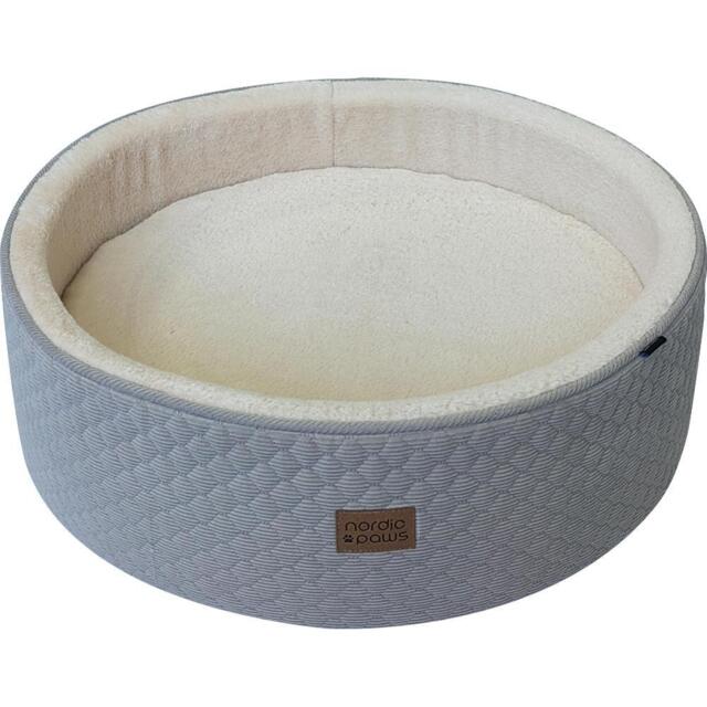 Nordic Paws Hundeseng inkl. Tæppe – Oda (Lysegrå)