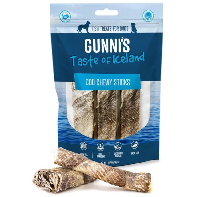 Gunnis Tyggepinde Torsk - 3 stk