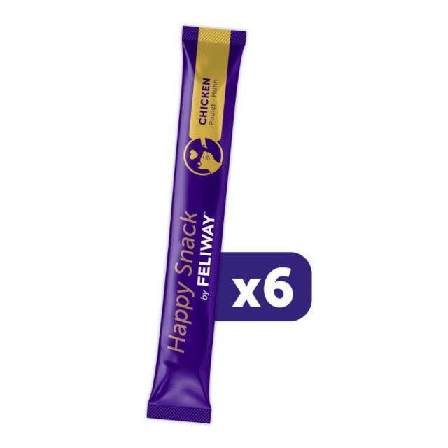 Feliway Happy Snack Kylling 6 sticks cremet beroligende snack til kat