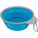 Foldable dog bowl with carabiner & fixed edge
