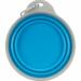 Foldable dog bowl with carabiner & fixed edge