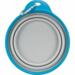 Foldable dog bowl with carabiner & fixed edge